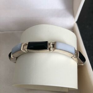 Vintage Sterling silver 925 Bracelet /w genuine Agate stones
